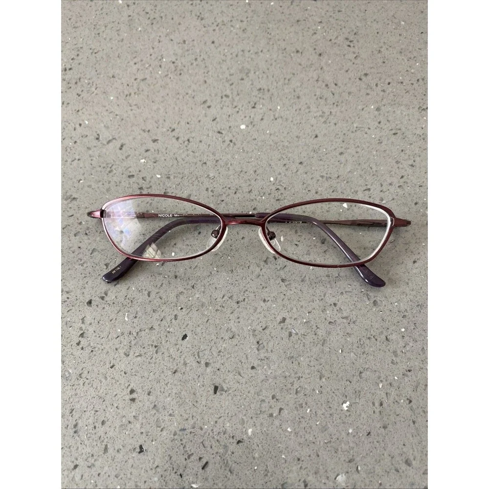 Nicole Miller Burgundy Cat Eye Women Full Rim 51-16-135 Eyeglasses Frames ONLY
